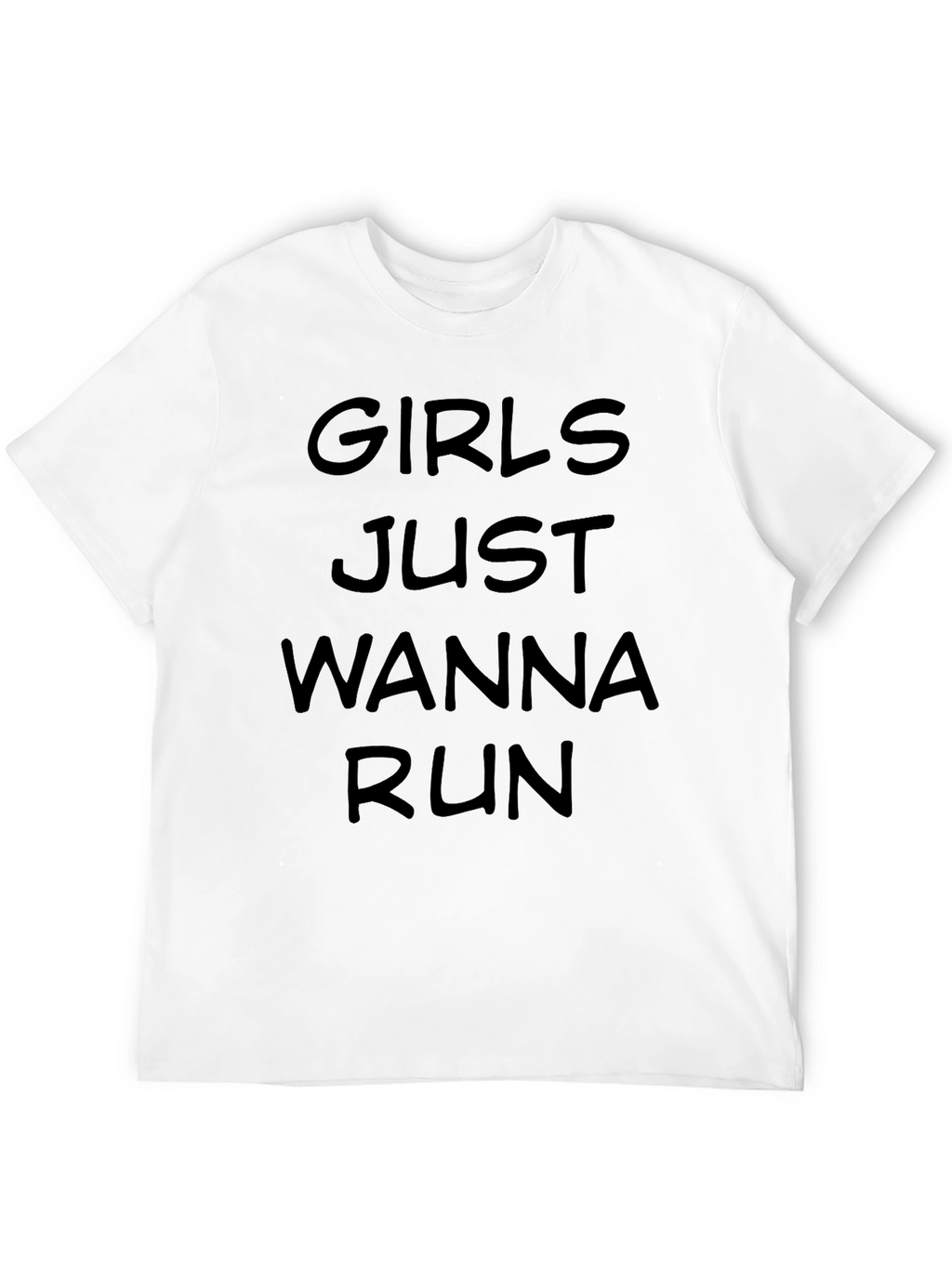 Girls Just Wanna Run T-Shirt - Black Graphic Tee