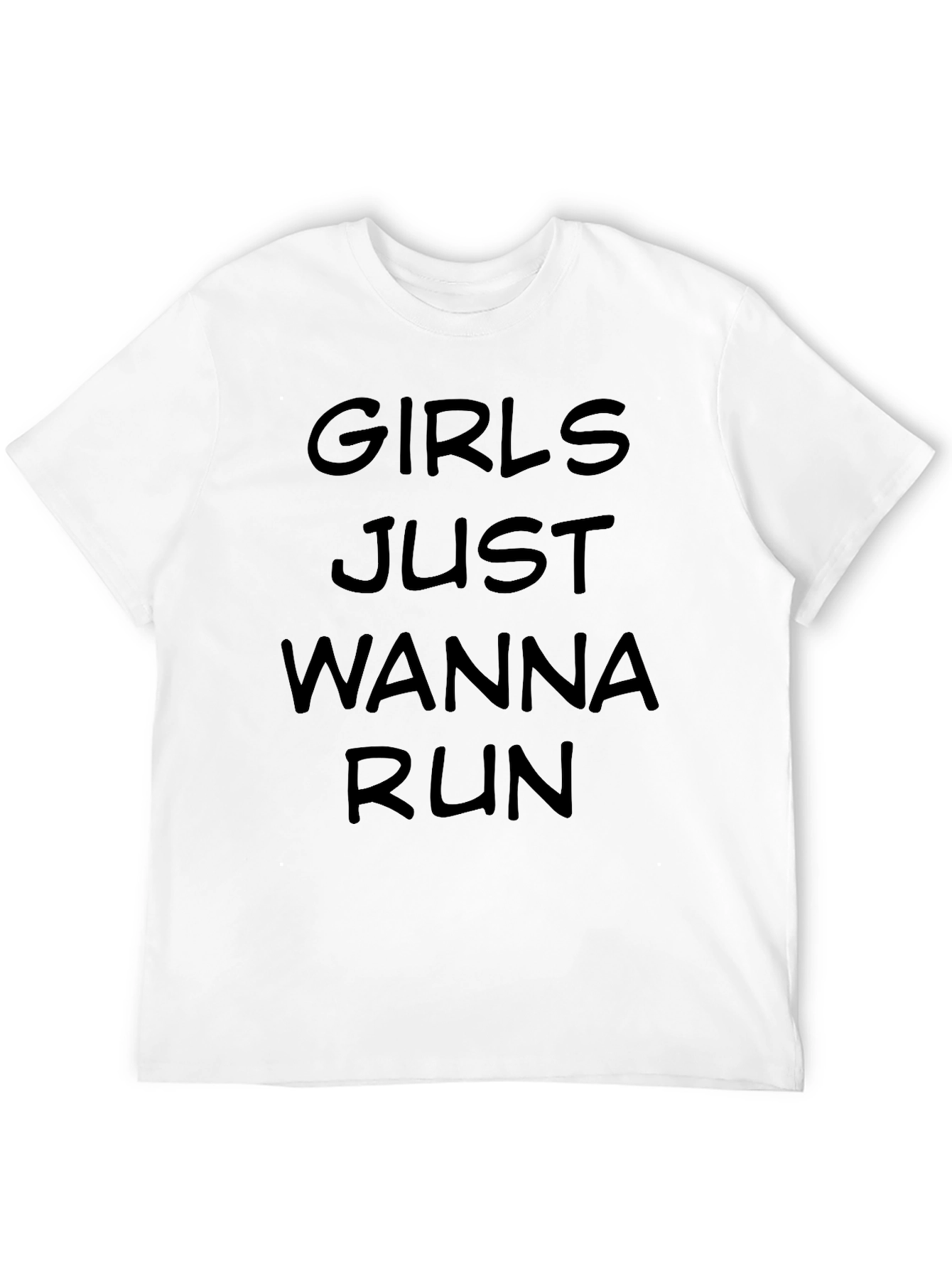 Girls Just Wanna Run T-Shirt - Black Graphic Tee