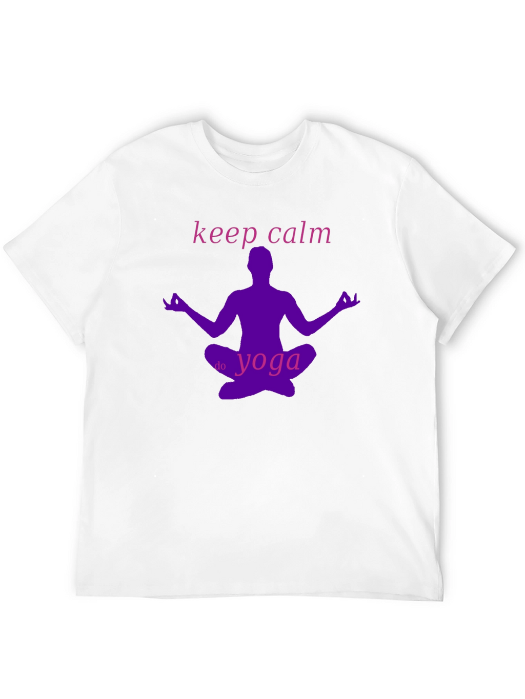 Keep Calm Do Yoga Black Graphic T-Shirt