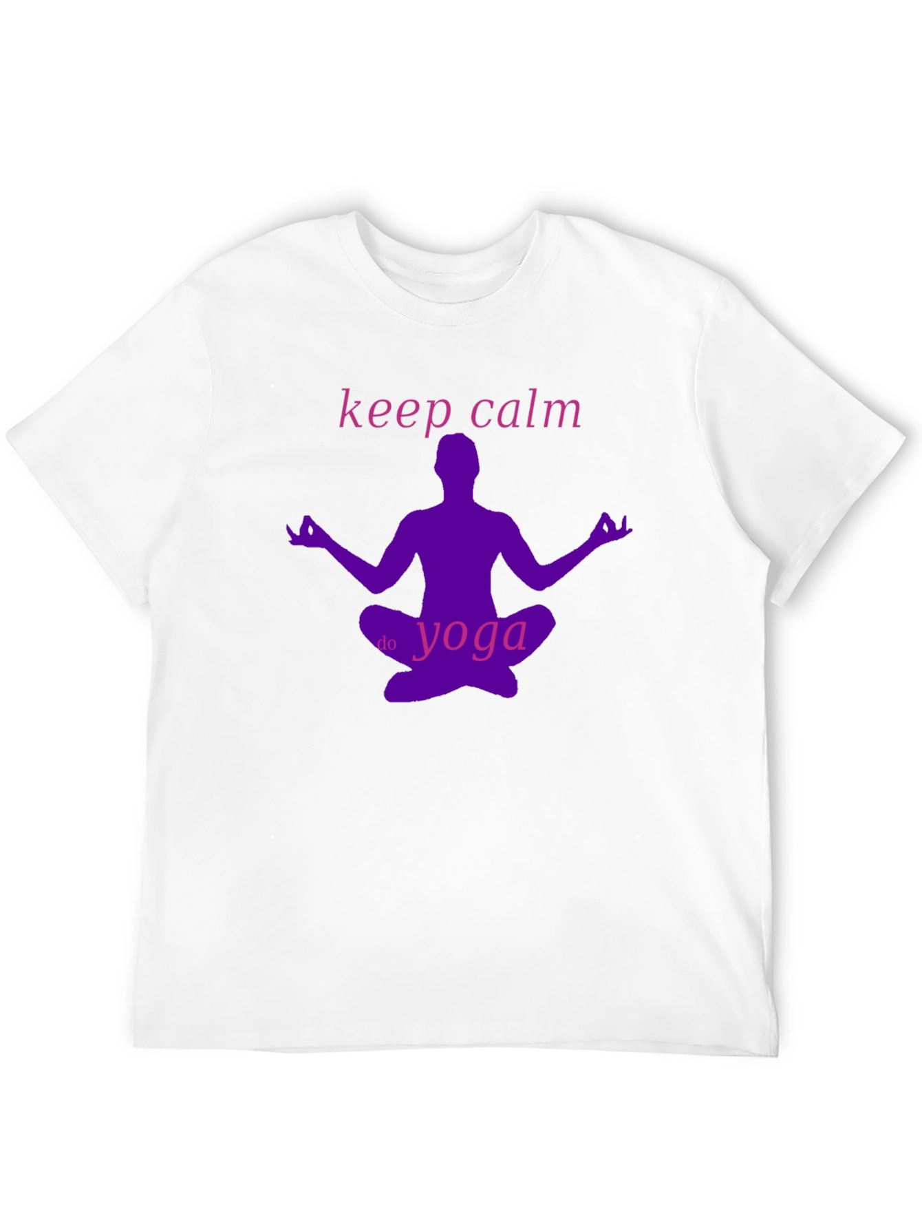 Keep Calm Do Yoga Black Graphic T-Shirt