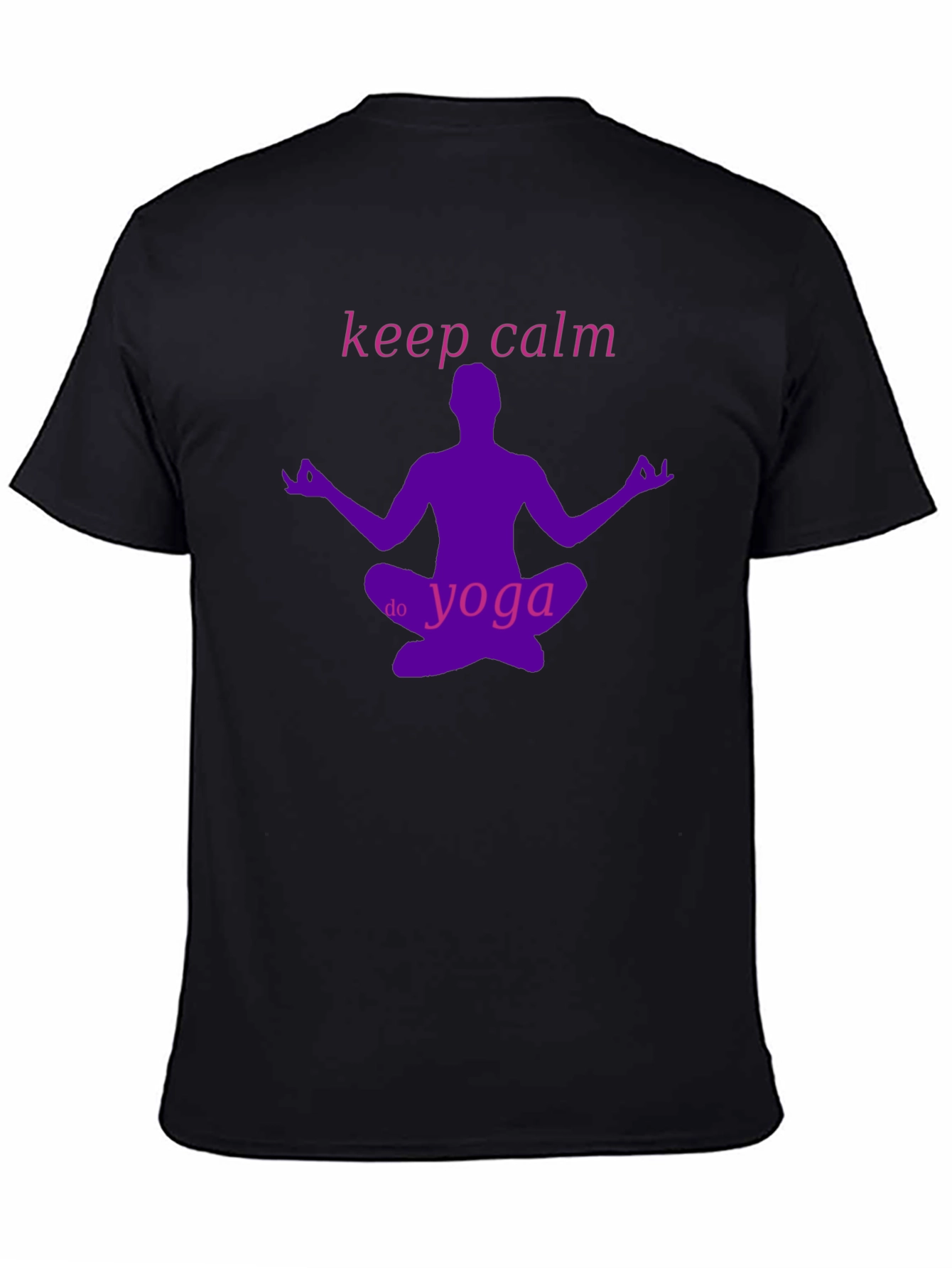 Keep Calm Do Yoga Black Graphic T-Shirt