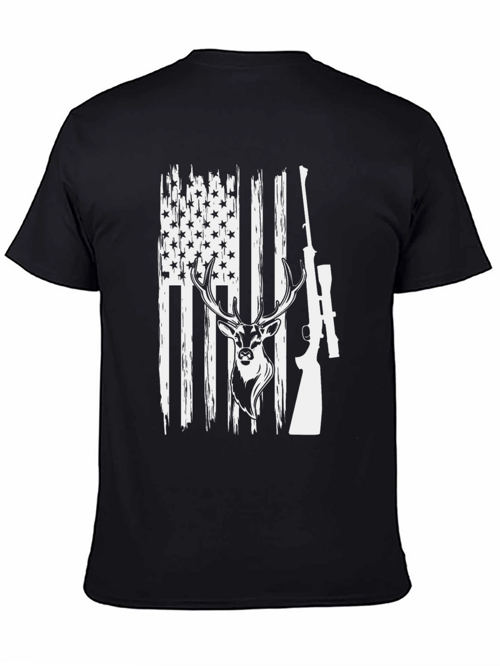 American Flag Deer Hunting T-Shirt