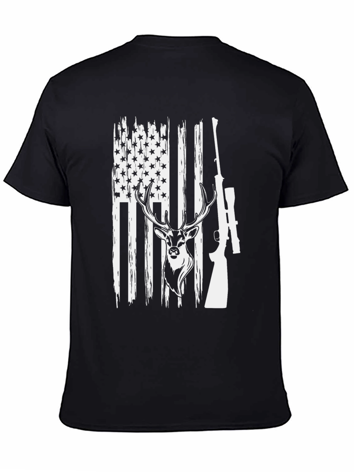 American Flag Deer Hunting T-Shirt