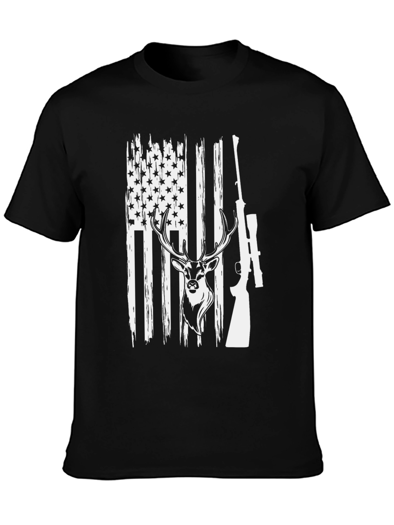 American Flag Deer Hunting T-Shirt