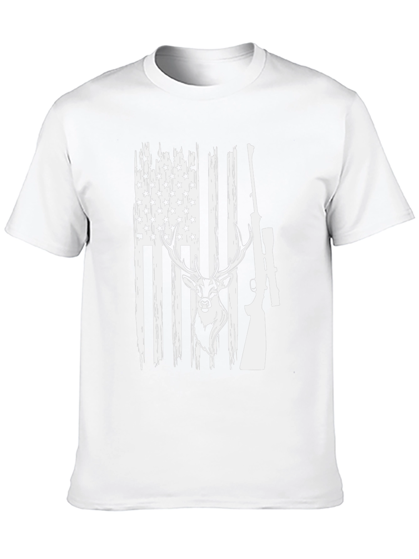 American Flag Deer Hunting T-Shirt