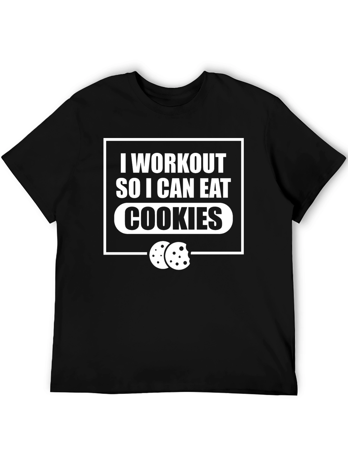 Workout for Cookies Graphic Tee - Black