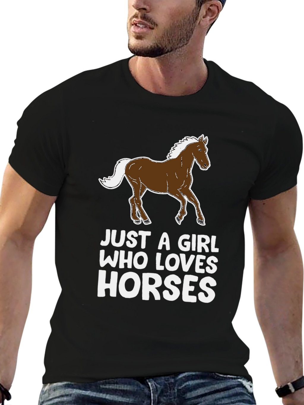 Just a Girl Who Loves Horses Graphic Tee