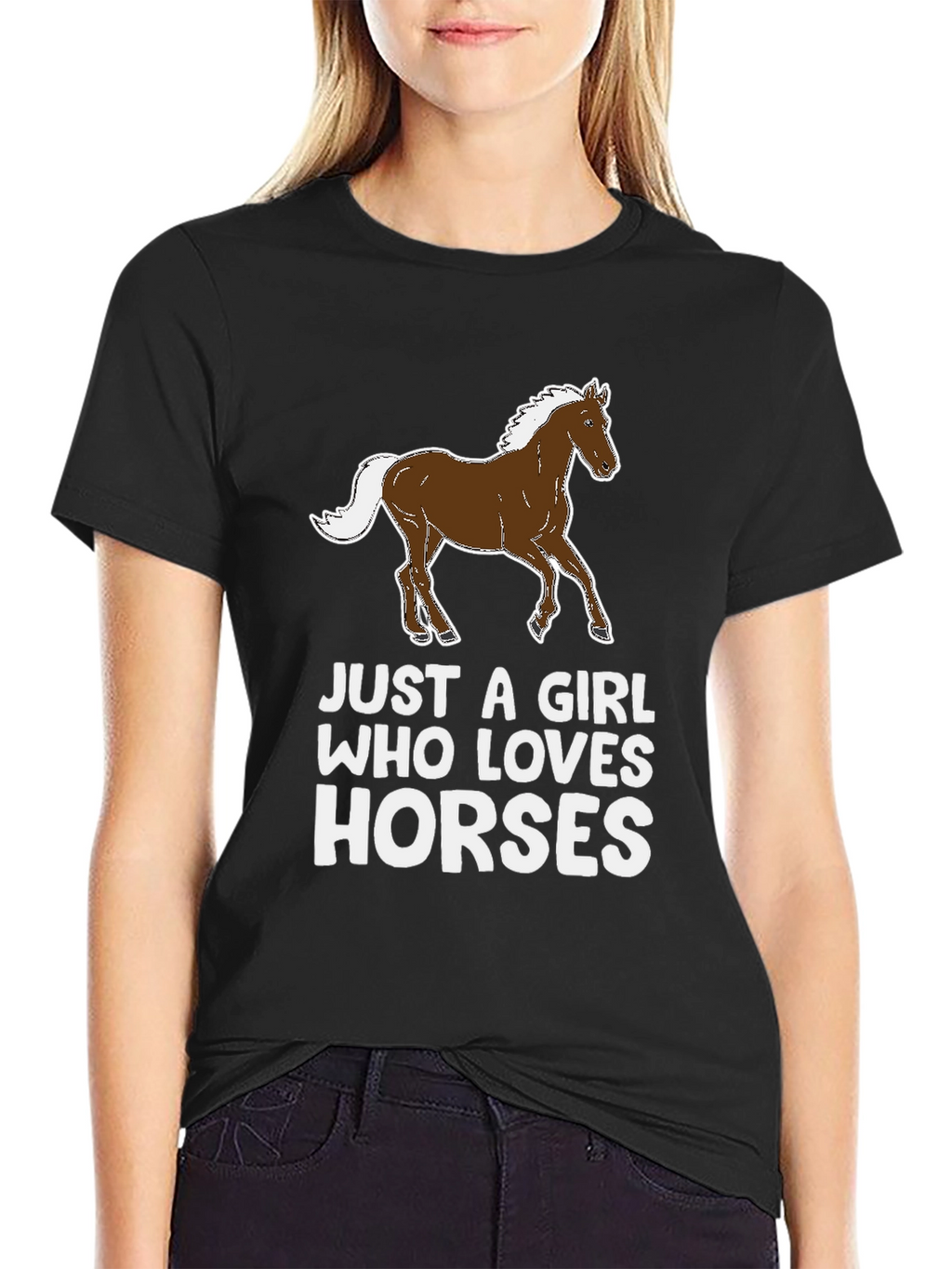 Just a Girl Who Loves Horses Graphic Tee