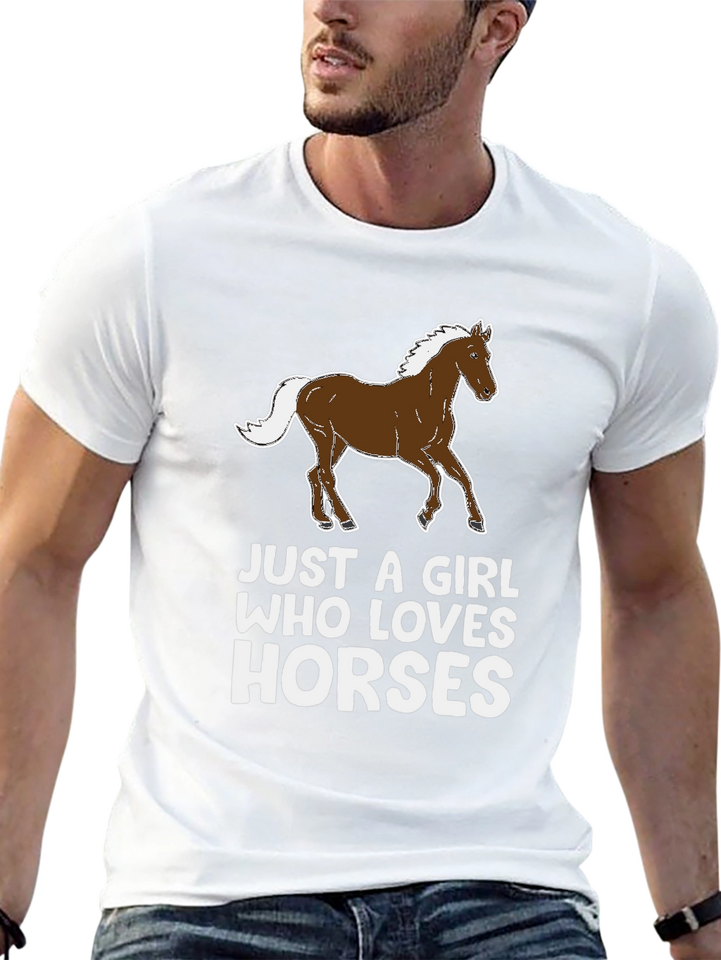 Just a Girl Who Loves Horses Graphic Tee