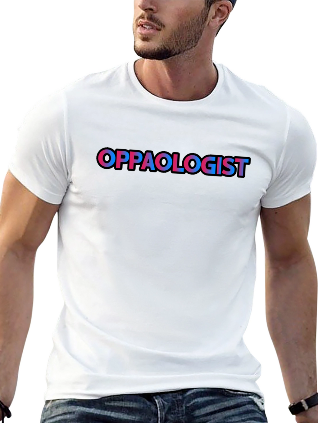 Oppaoogist Graphic Tee - Trendy Word Art T-Shirt