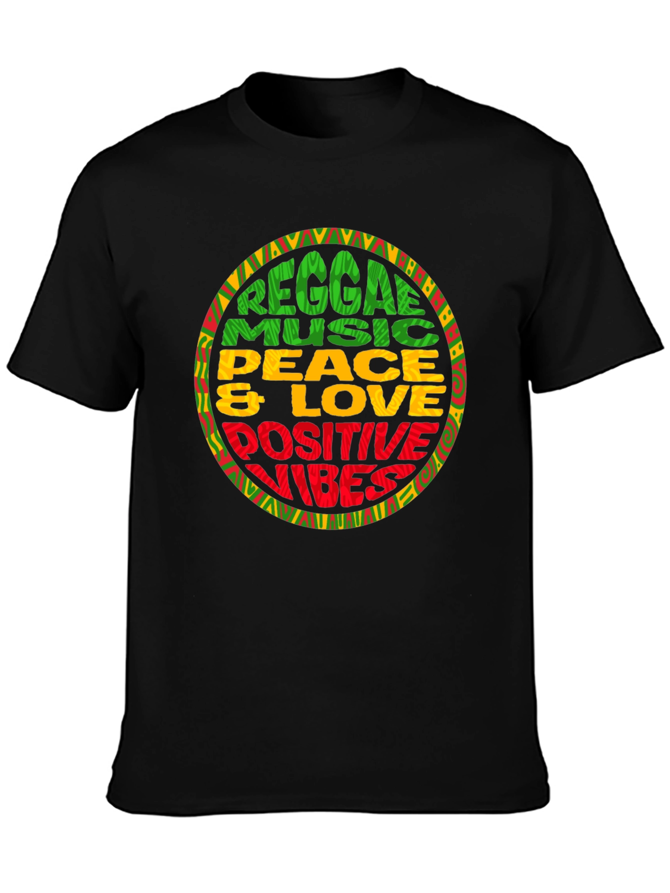 Reggae Music T-Shirt - Peace & Love Positive Vibes Tee