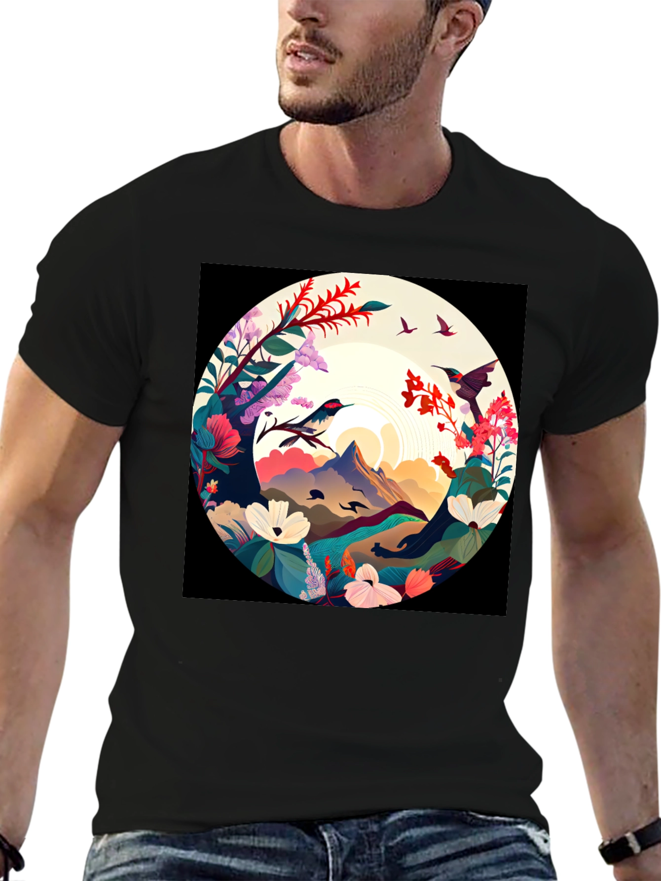 Hummingbird Mountain View Graphic Tee