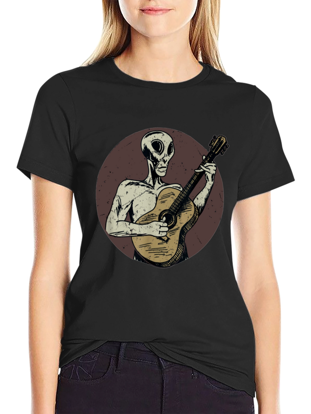 Alien Guitarist Graphic T-Shirt - Unique Design