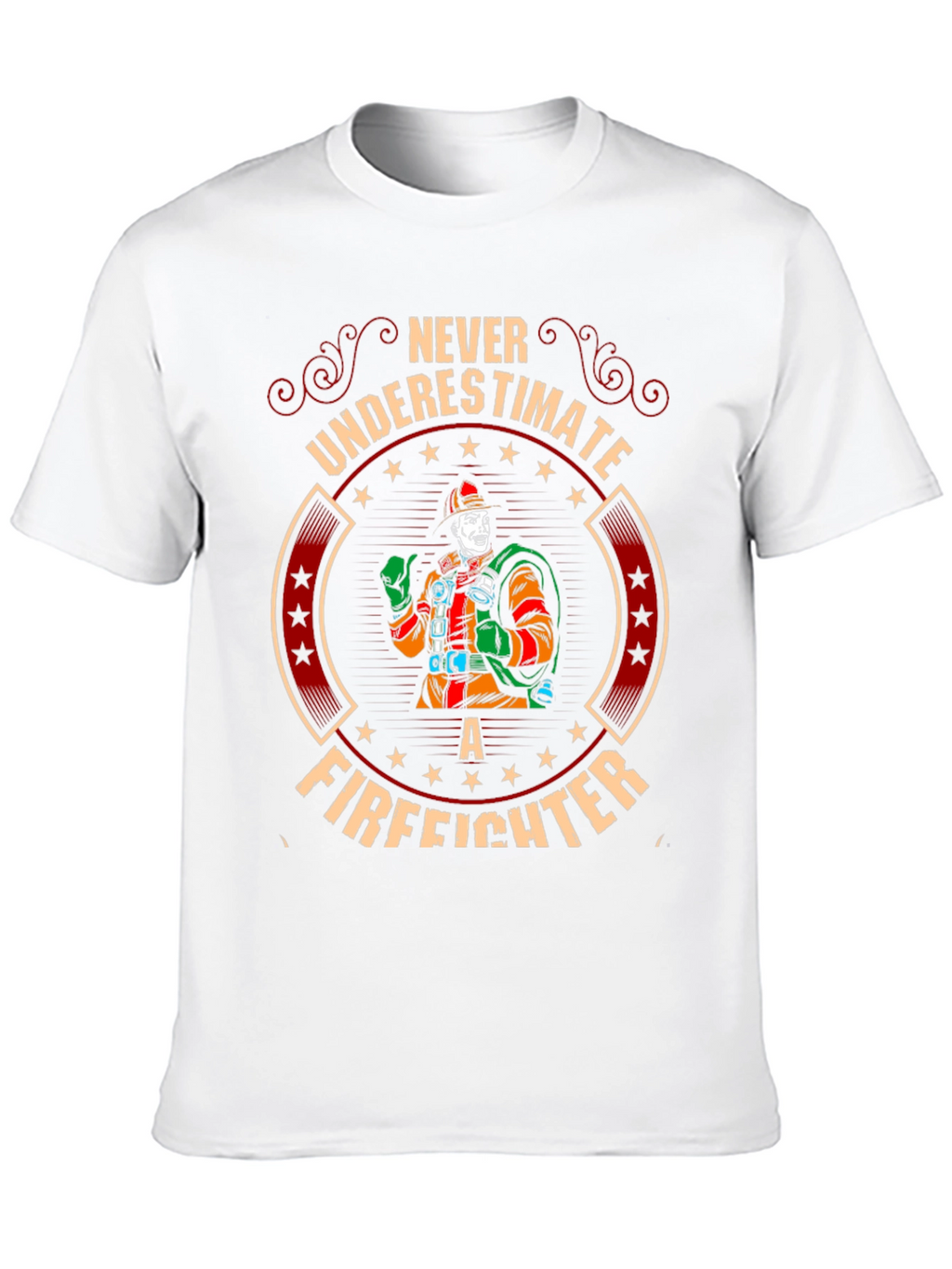 Never Underestimate a Firefighter Graphic Tee