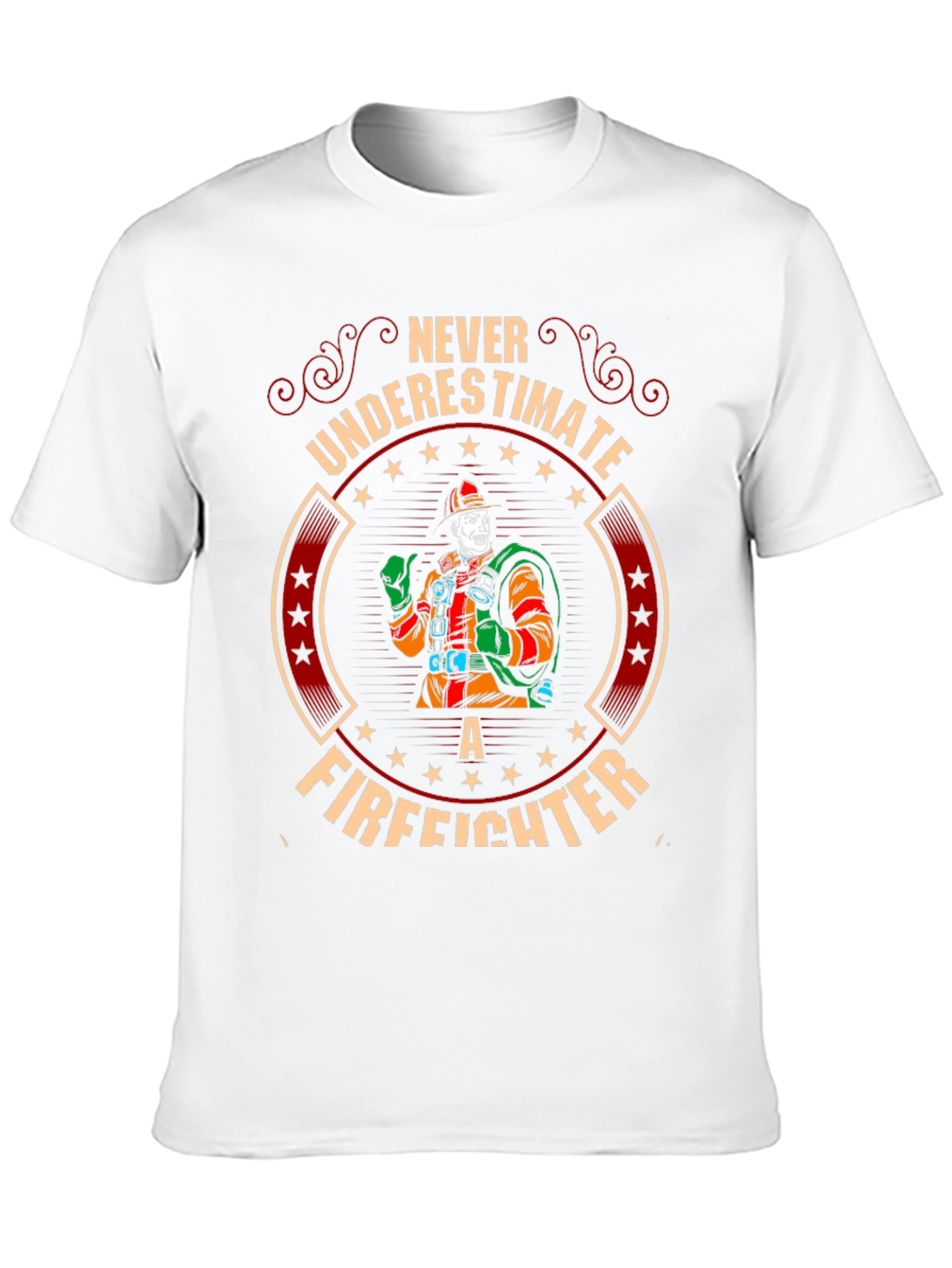 Never Underestimate a Firefighter Graphic Tee