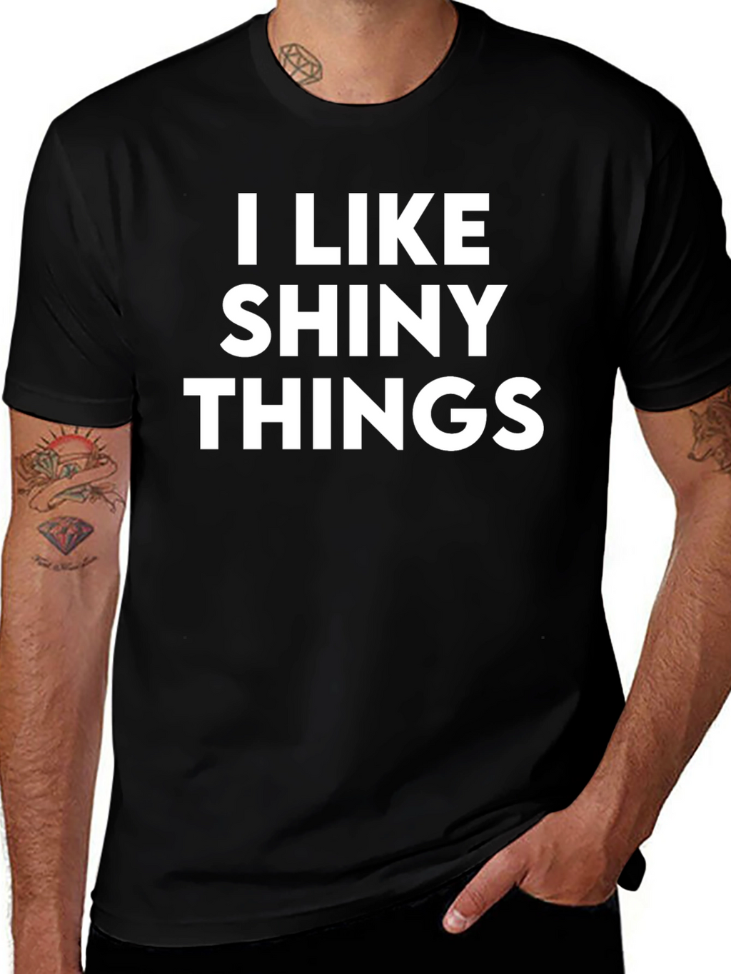 I Like Shiny Things - Black Graphic Tee
