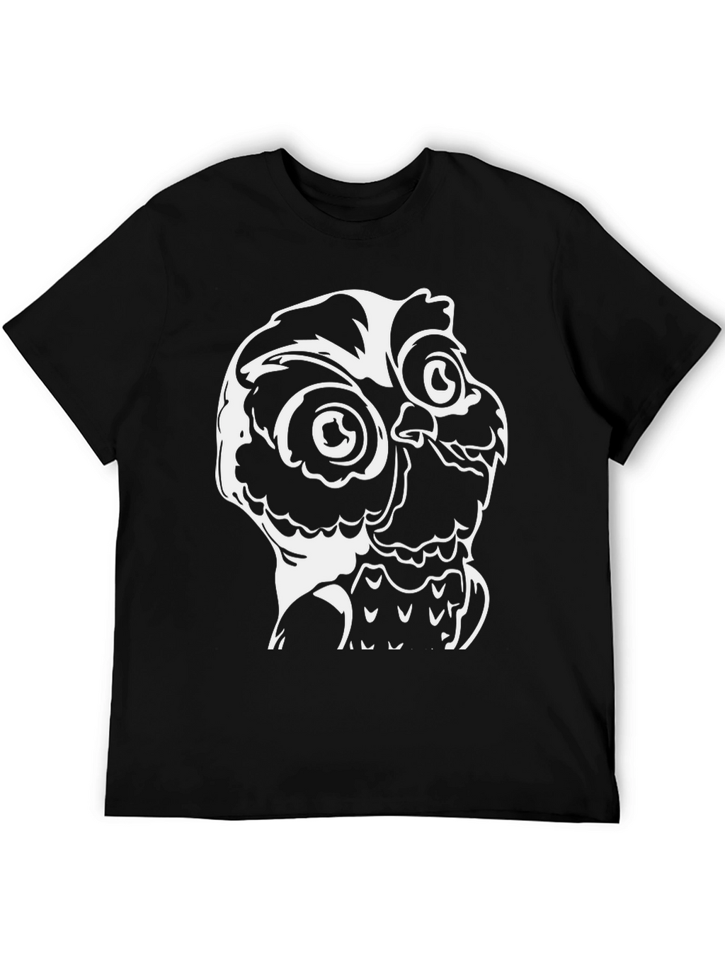 Owl Graphic Tee - Black Cotton Blend