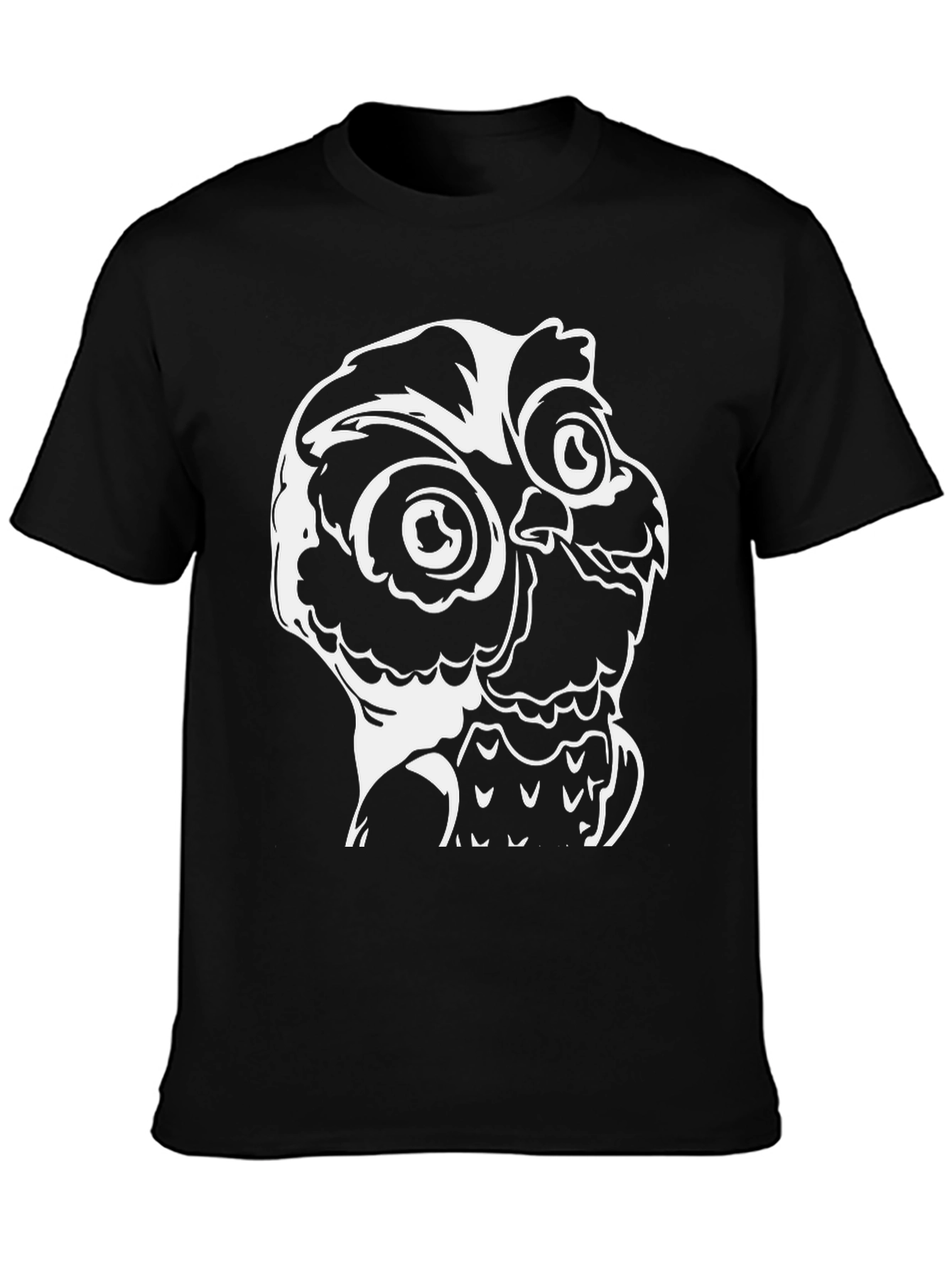 Owl Graphic Tee - Black Cotton Blend
