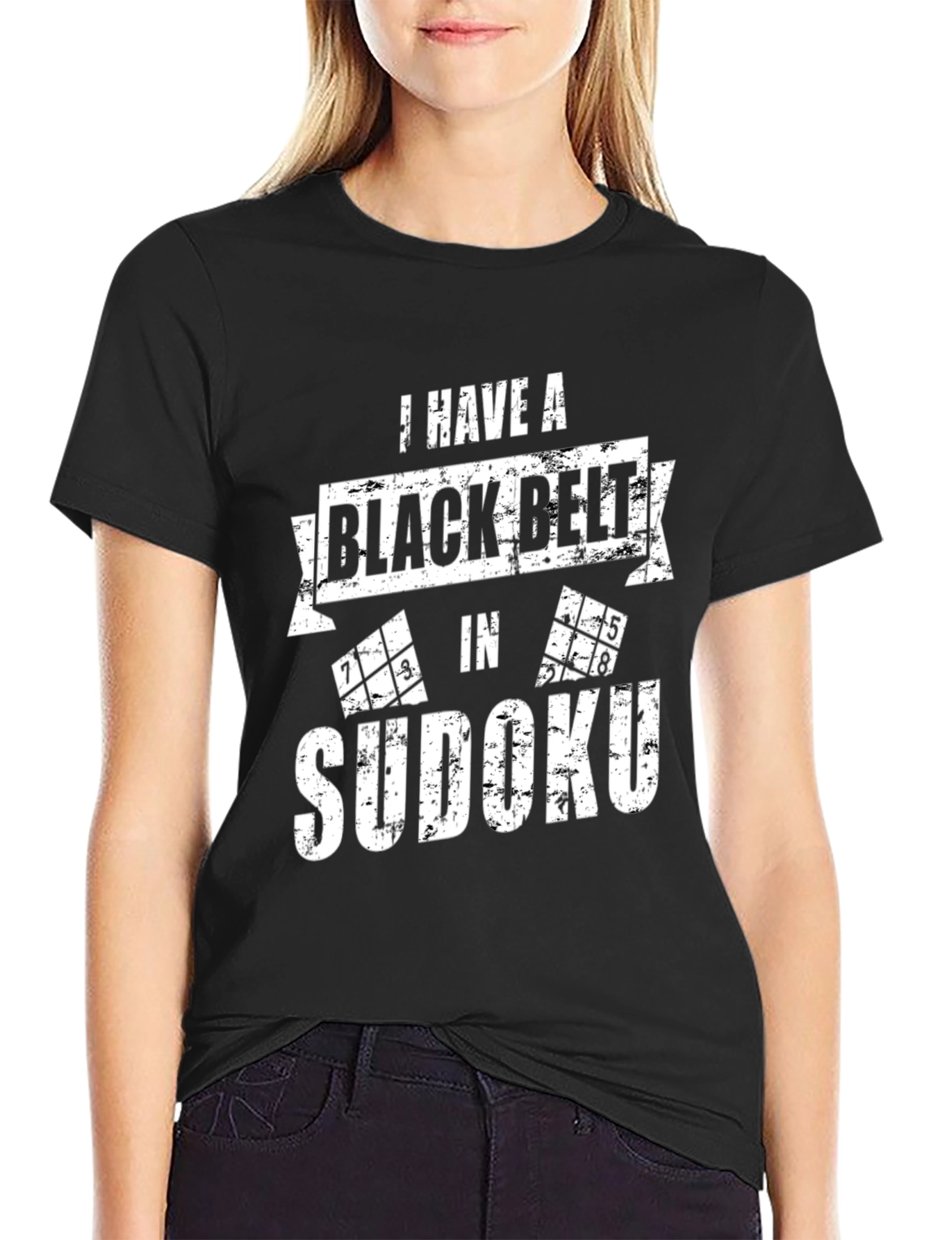 Black Belt Sudoku T-Shirt - Puzzle Master Tee