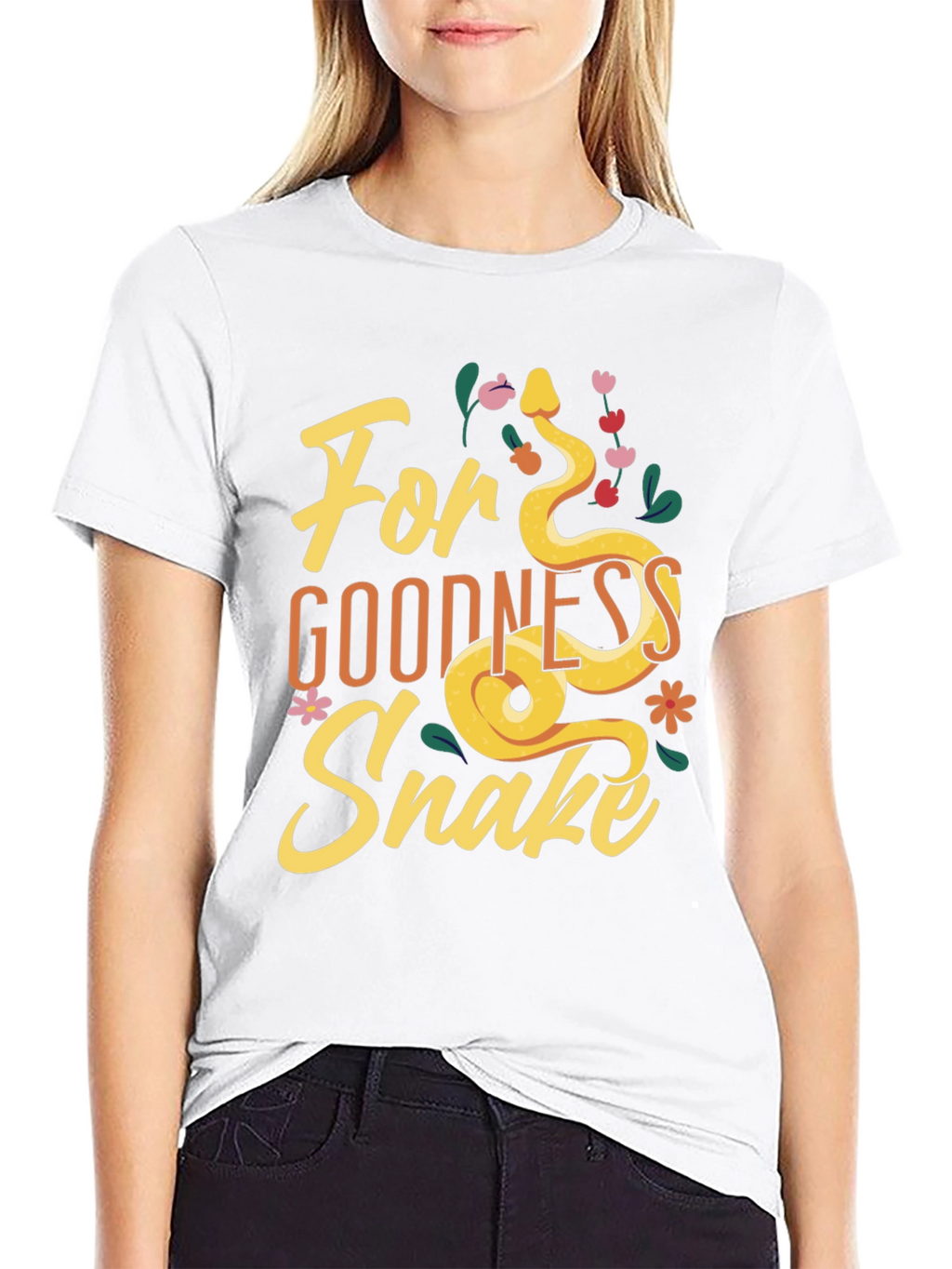For Goodness Snake T-Shirt - Black