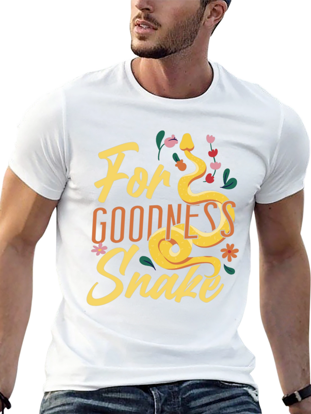 For Goodness Snake T-Shirt - Black
