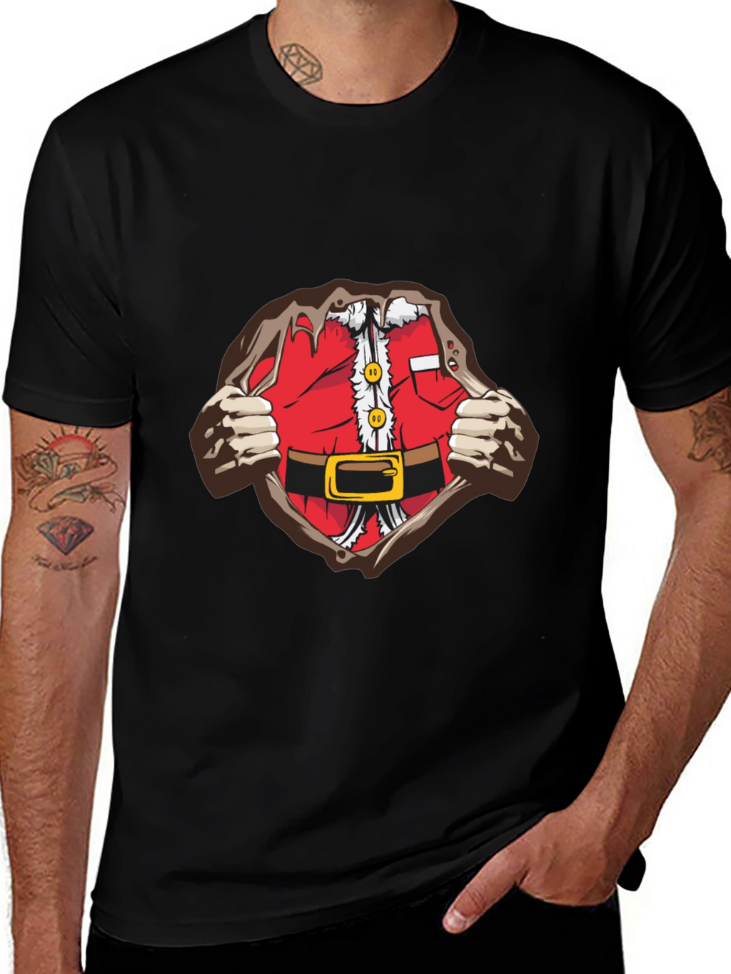 Santa Suit T-Shirt - Christmas Festive Tee