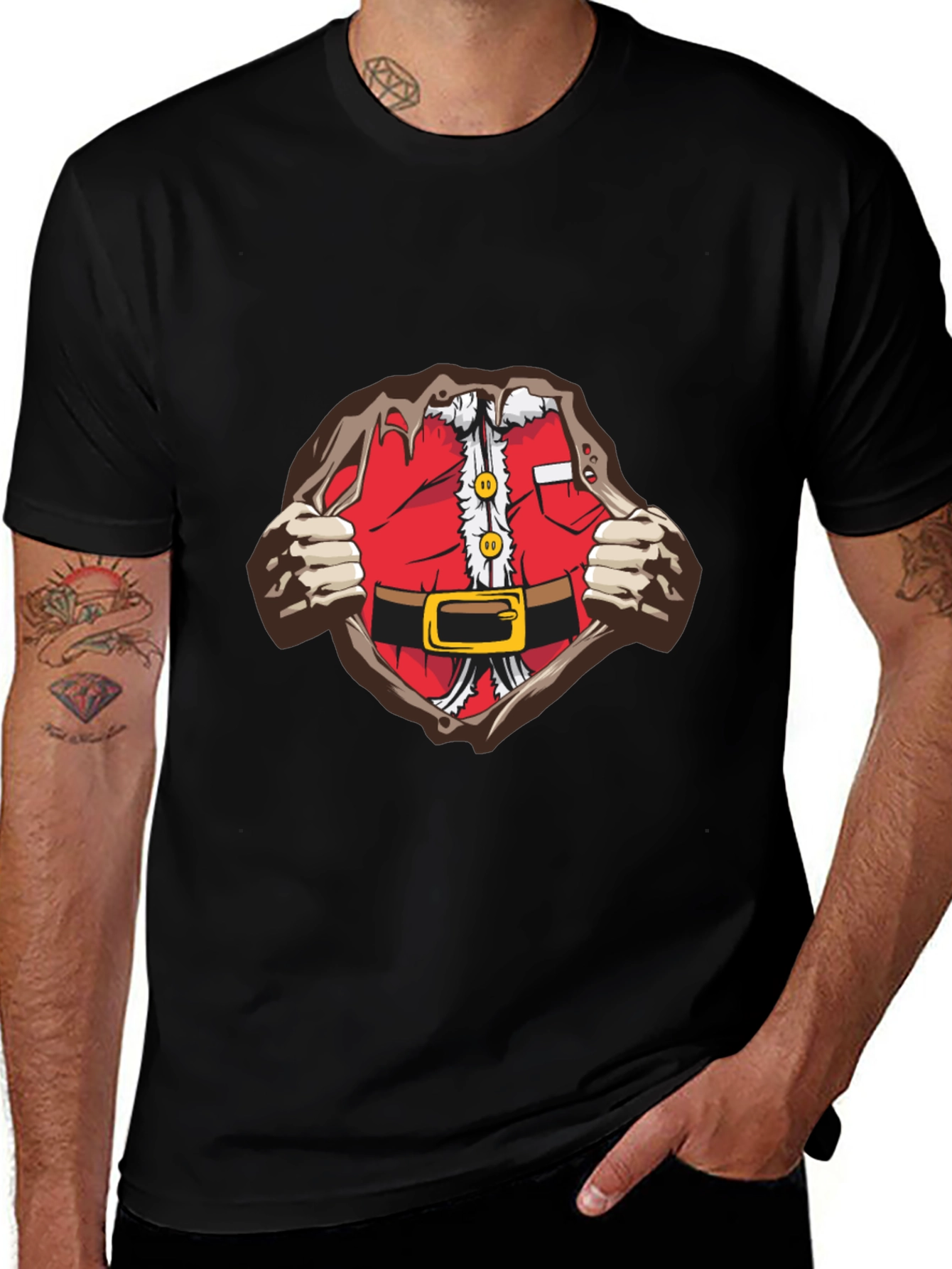 Santa Suit T-Shirt - Christmas Festive Tee