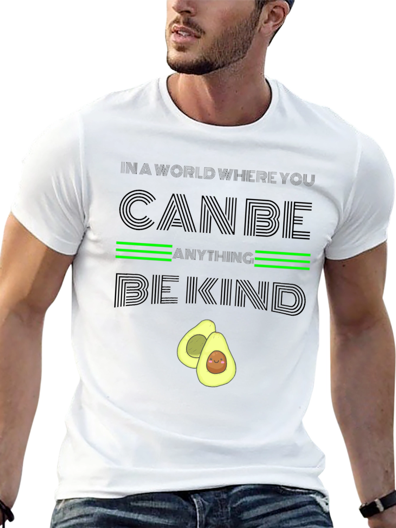 Be Kind Avocado Graphic Tee