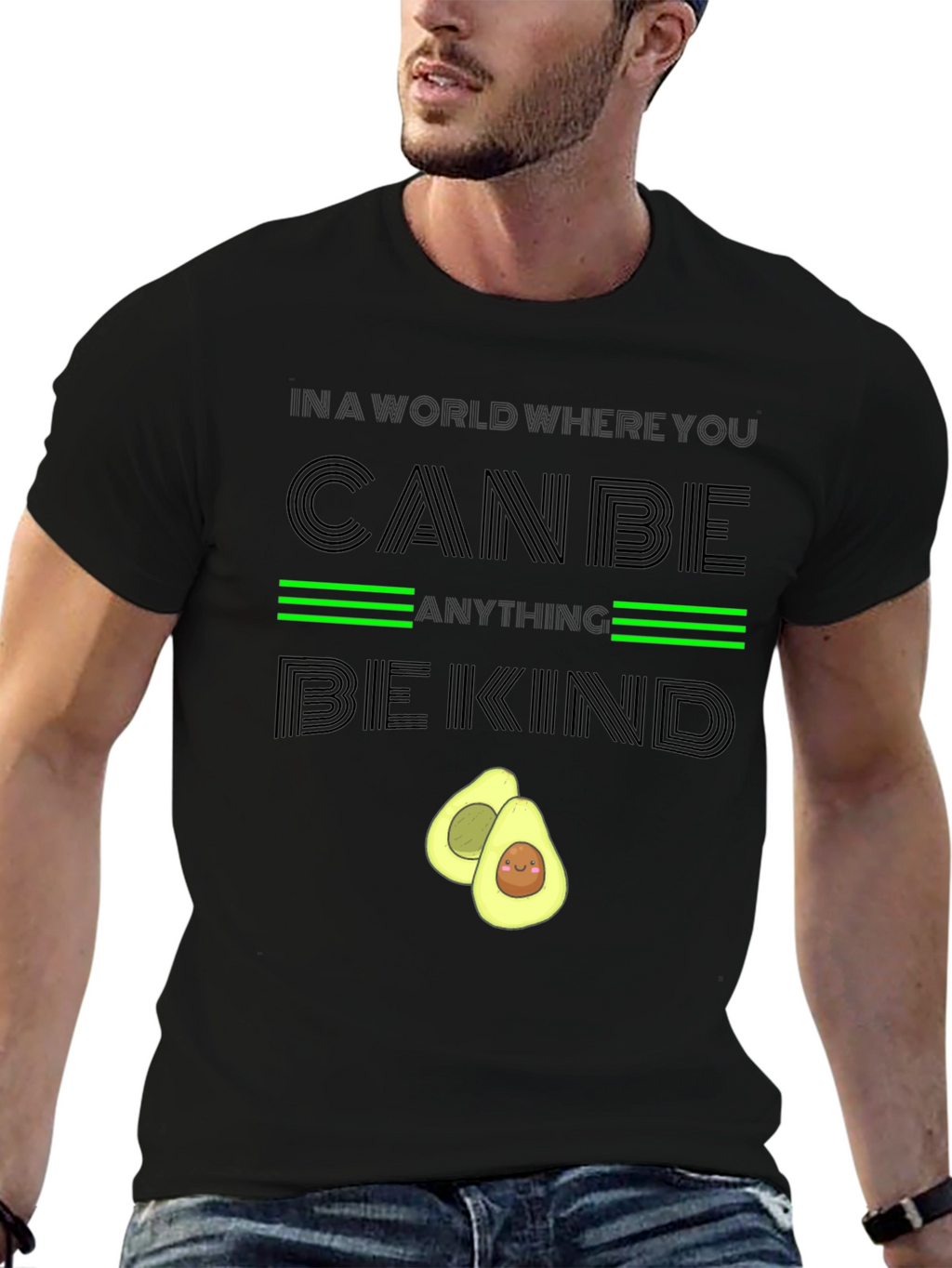 Be Kind Avocado Graphic Tee