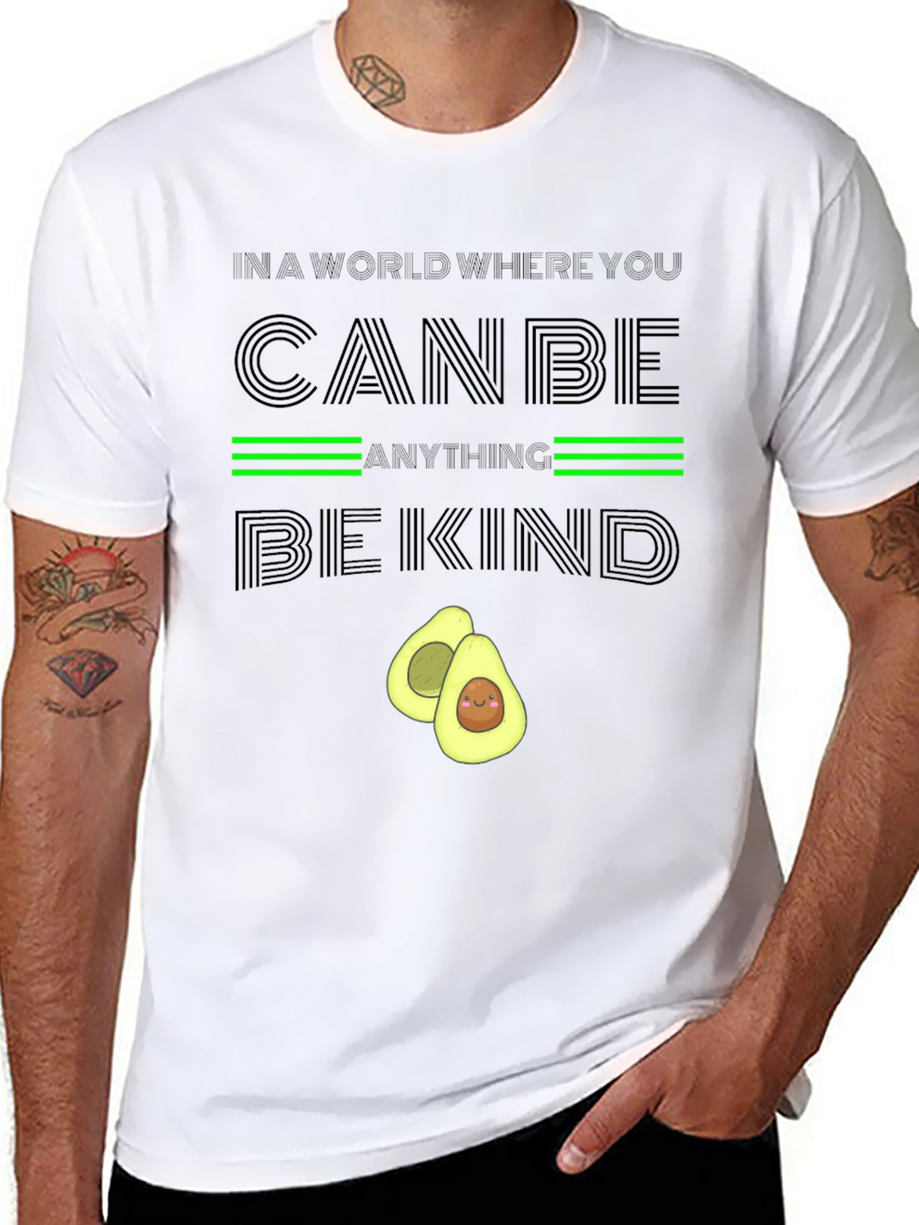 Be Kind Avocado Graphic Tee