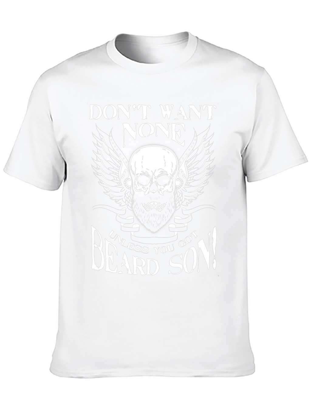Beard Skull Graphic Tee - Dont Want None