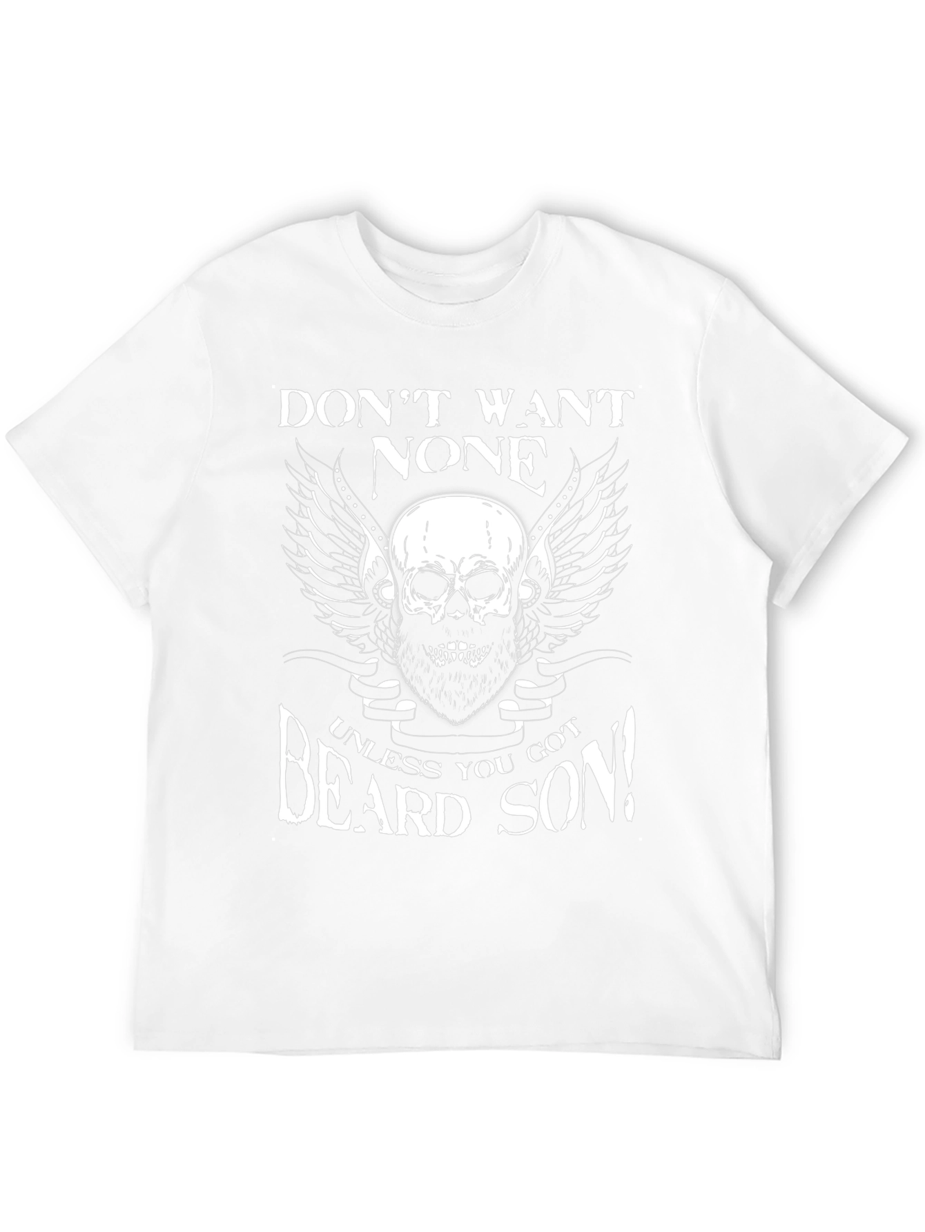 Beard Skull Graphic Tee - Dont Want None