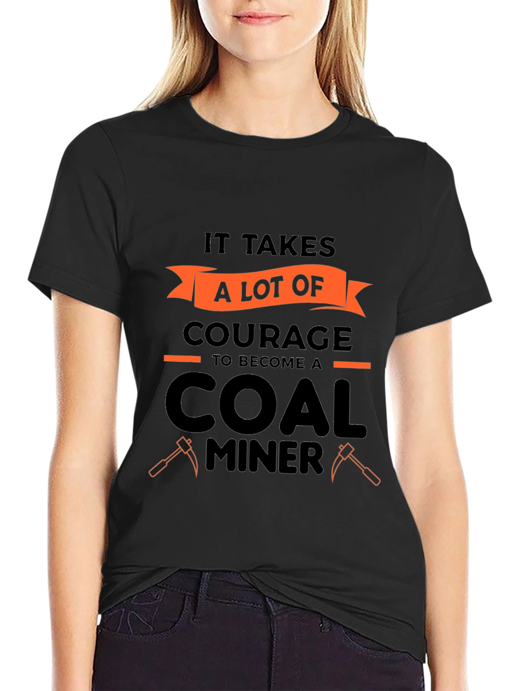 Courage Coal Miner Graphic Tee - Black