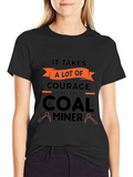 Courage Coal Miner Graphic Tee - Black