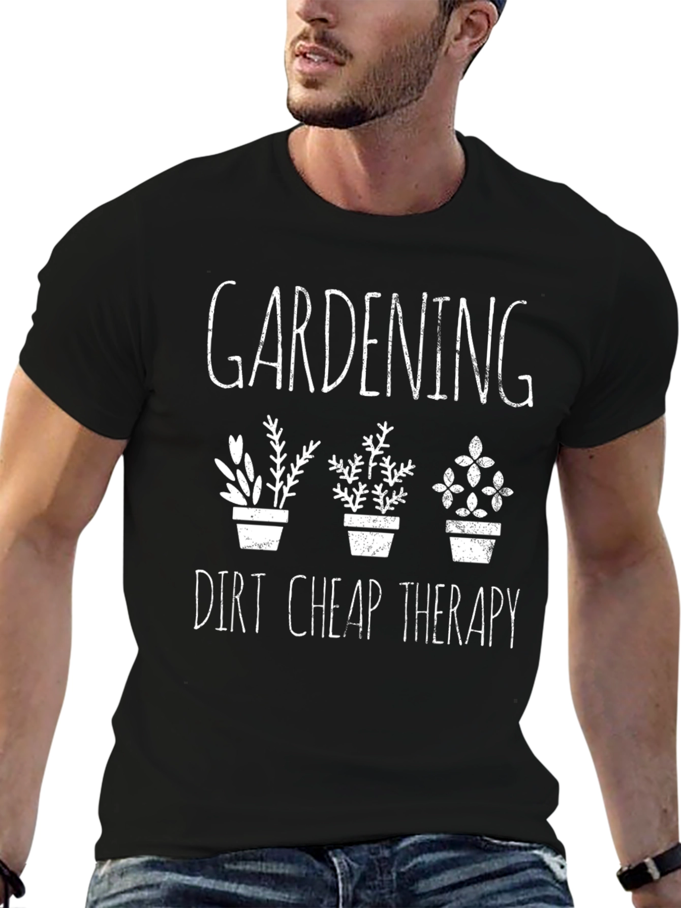 Gardening Dirt Cheap Therapy Graphic Tee