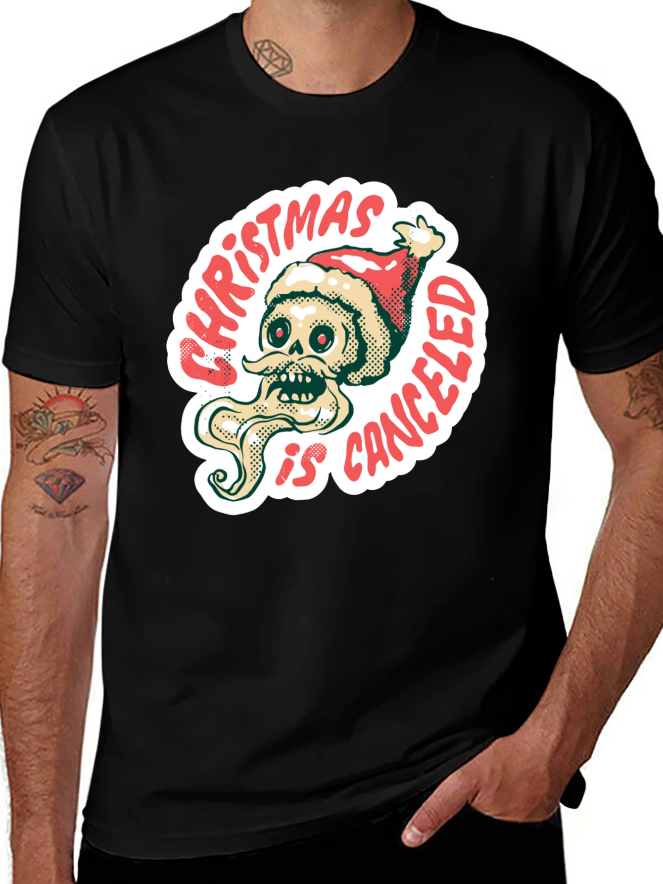 Christmas is Canceled Skull T-Shirt