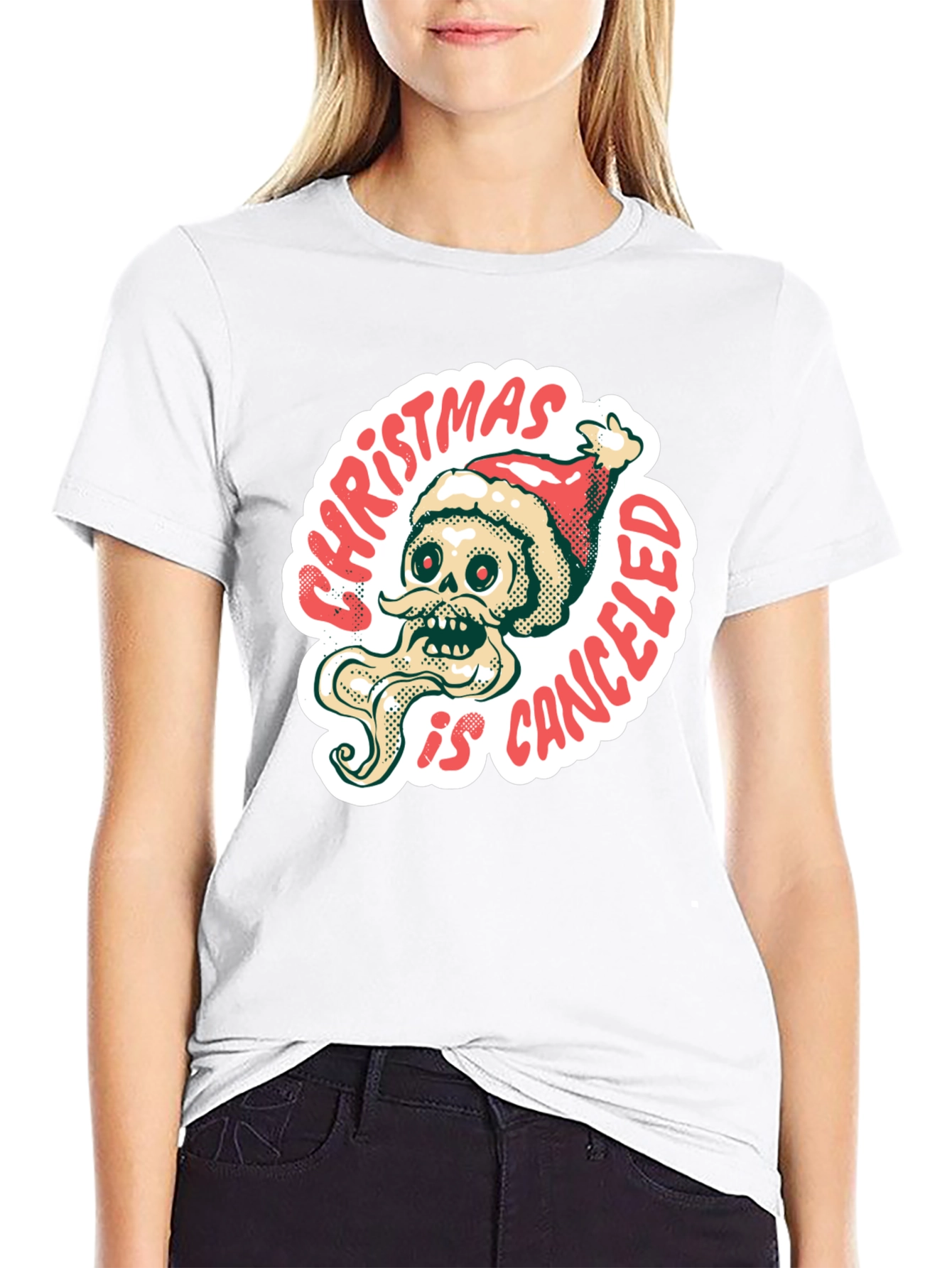 Christmas is Canceled Skull T-Shirt