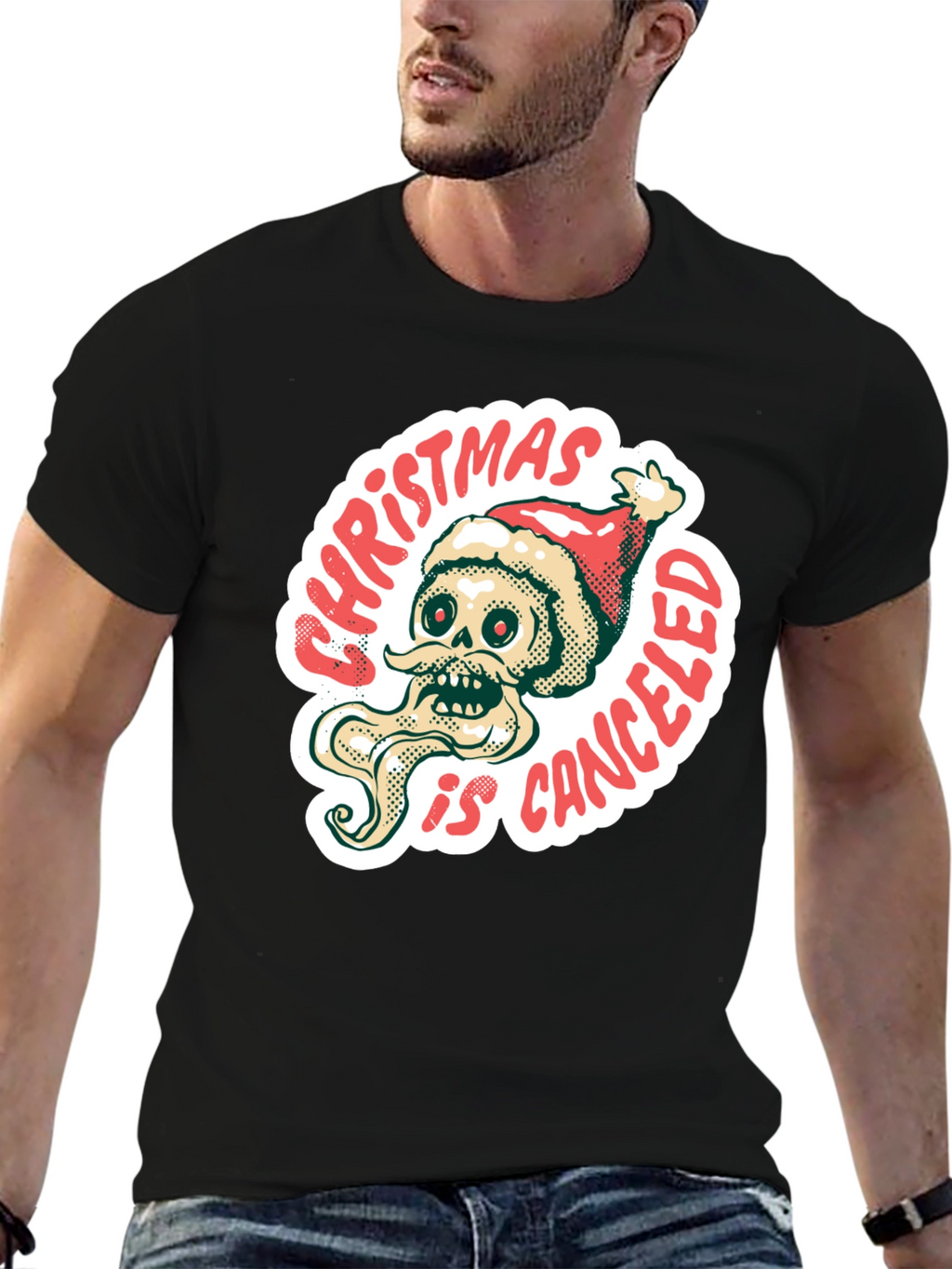 Christmas is Canceled Skull T-Shirt