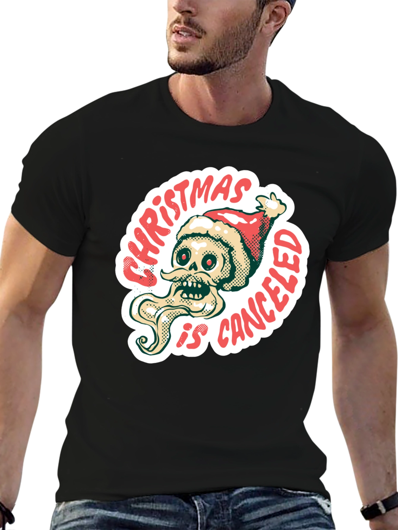 Christmas is Canceled Skull T-Shirt