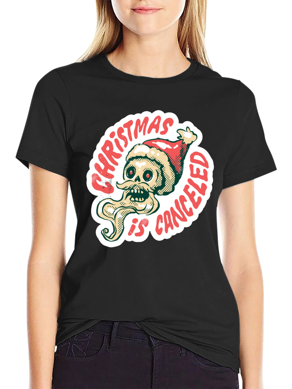 Christmas is Canceled Skull T-Shirt