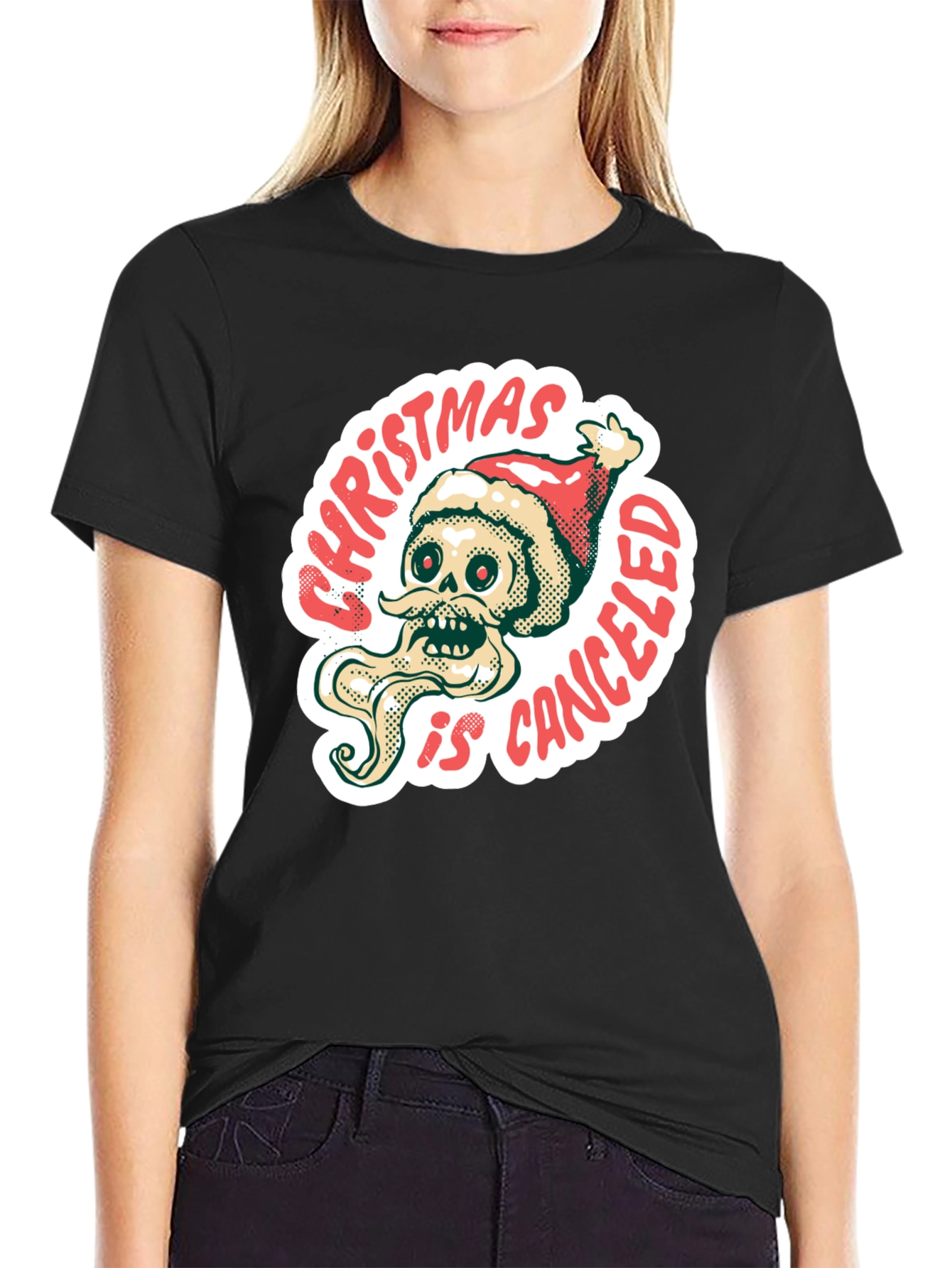 Christmas is Canceled Skull T-Shirt