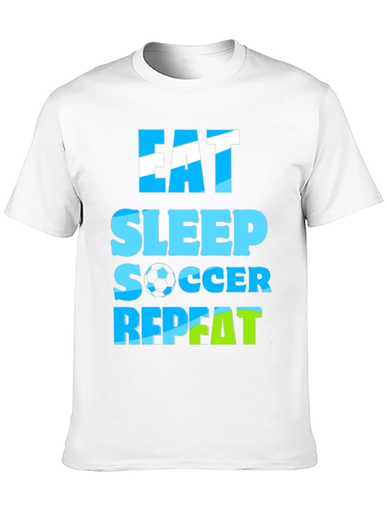 Eat Sleep Soccer Repeat Graphic Tee