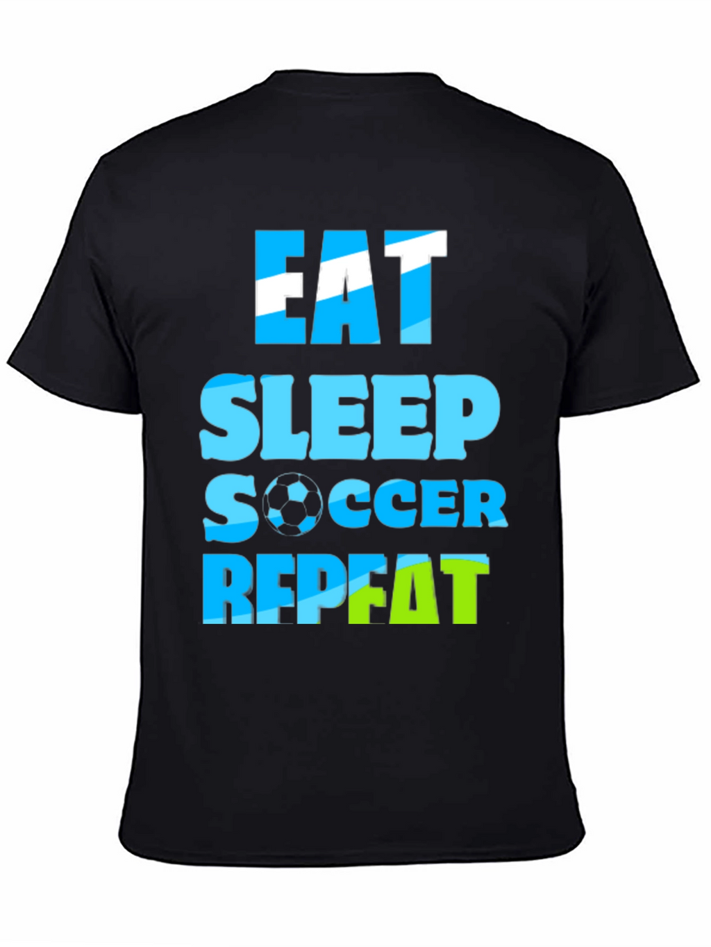 Eat Sleep Soccer Repeat Graphic Tee