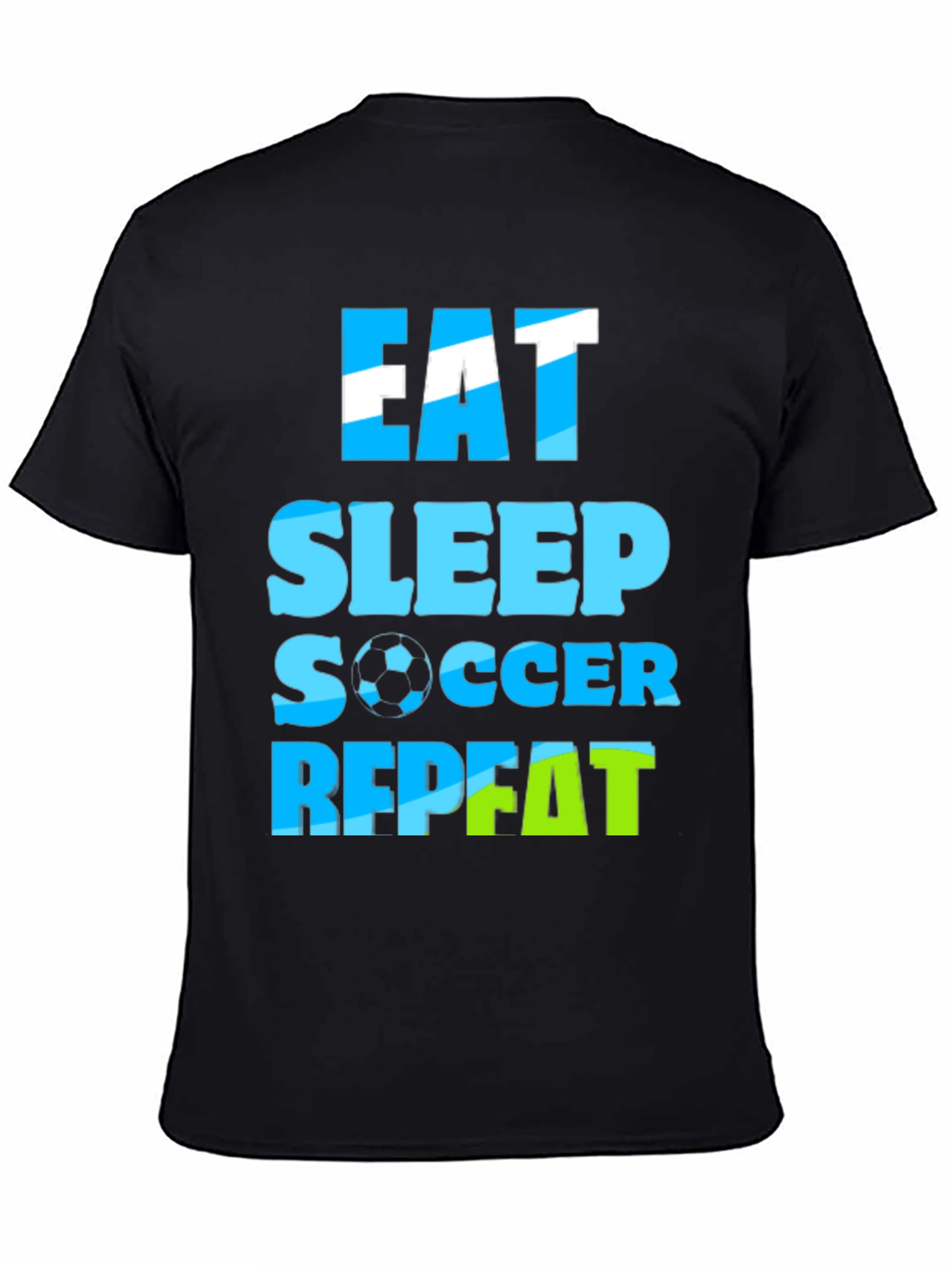Eat Sleep Soccer Repeat Graphic Tee