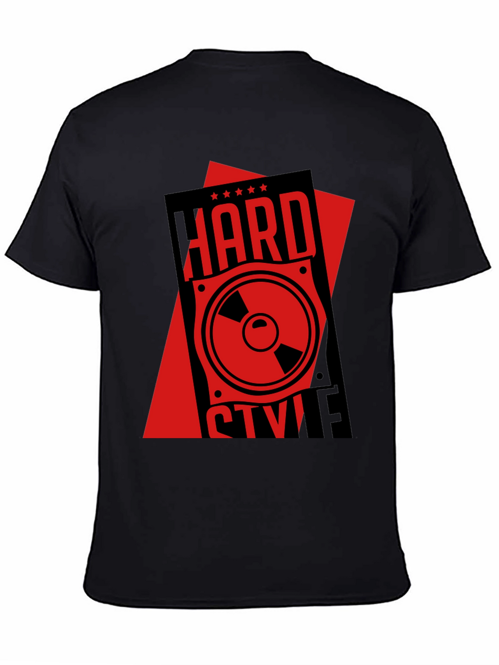 Hard Style Music Speaker Graphic Tee - Black