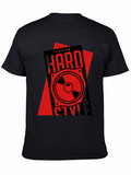 Hard Style Music Speaker Graphic Tee - Black