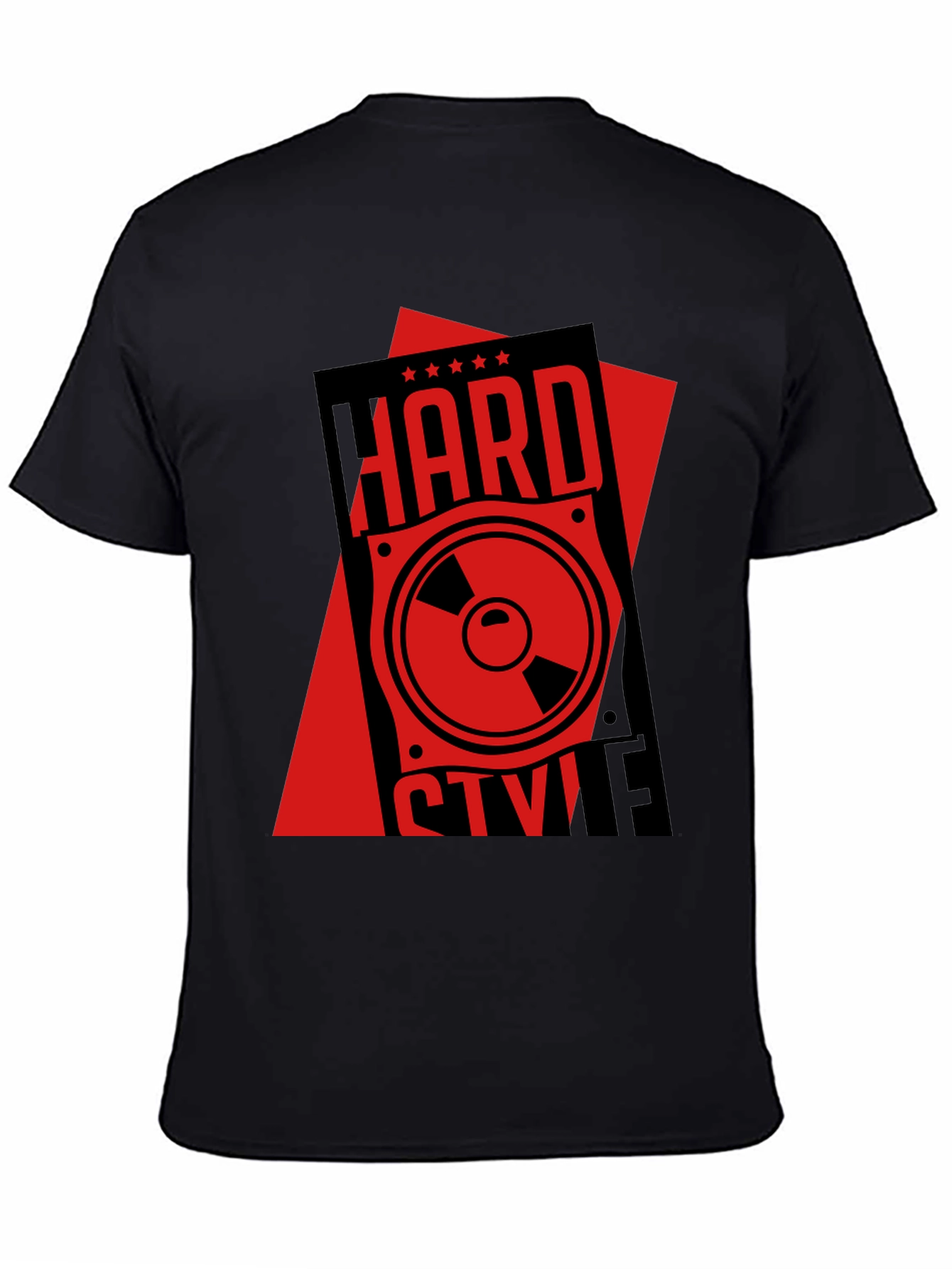 Hard Style Music Speaker Graphic Tee - Black
