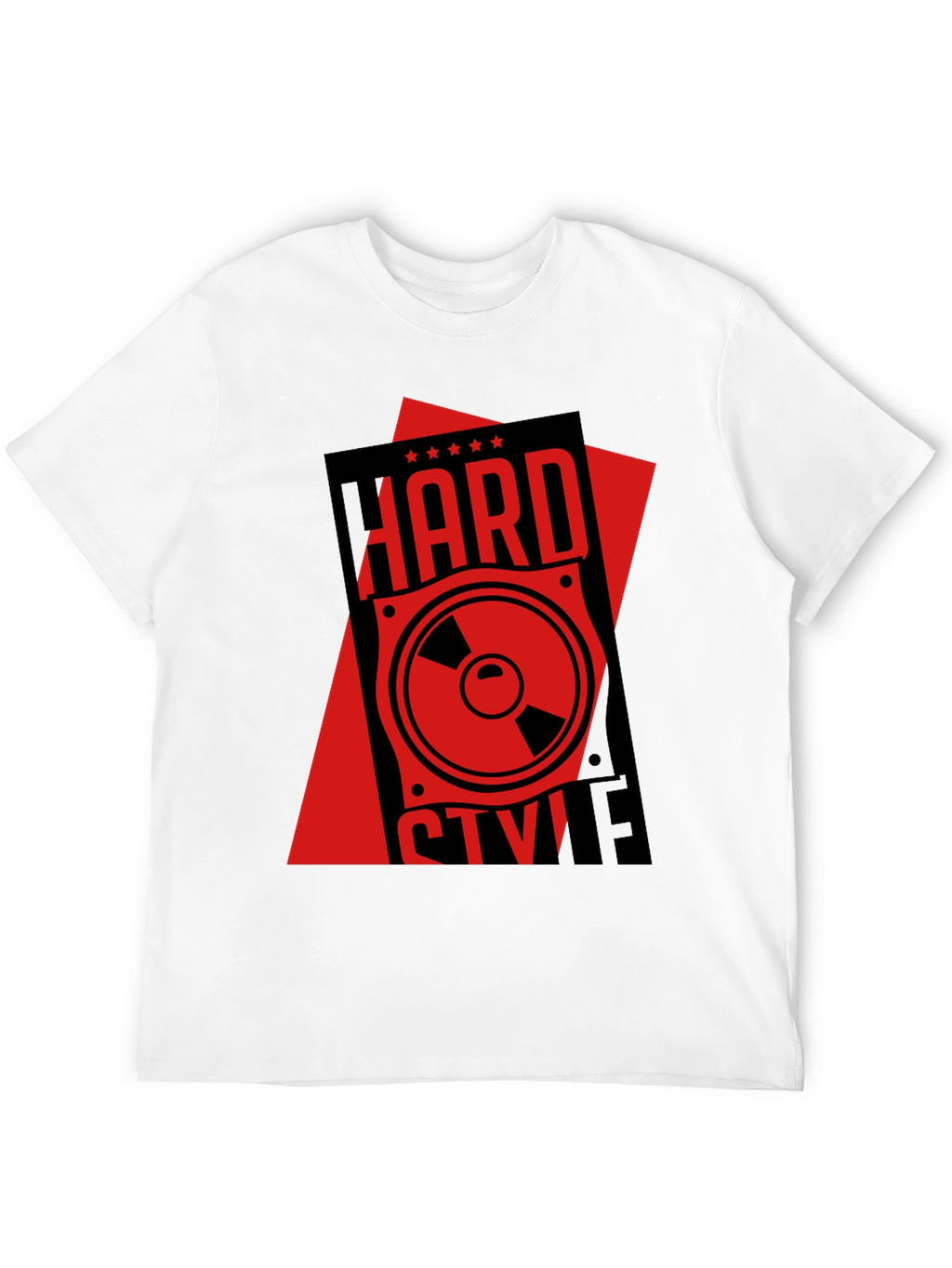 Hard Style Music Speaker Graphic Tee - Black
