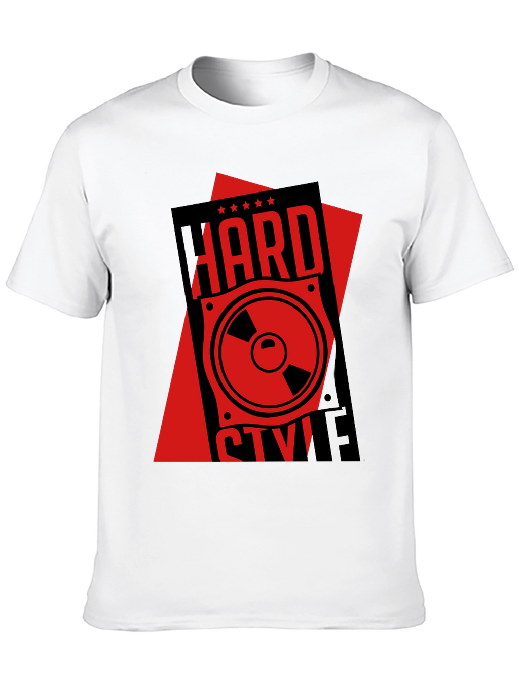 Hard Style Music Speaker Graphic Tee - Black