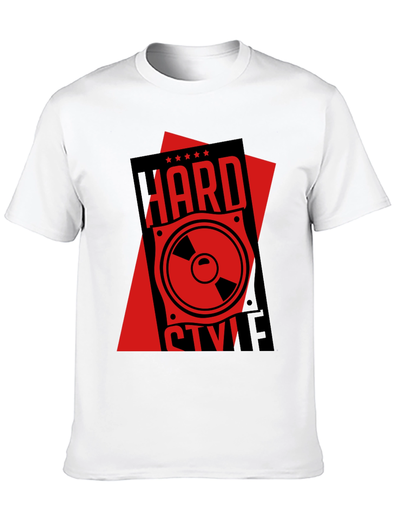 Hard Style Music Speaker Graphic Tee - Black